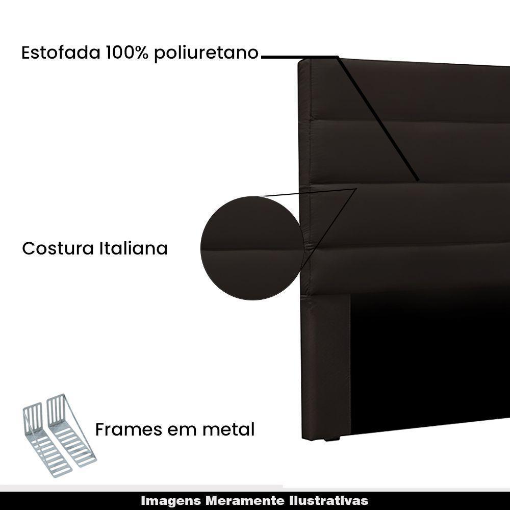 Cabeceira Queen Size 1,60m Guess Pu Marrom - 4