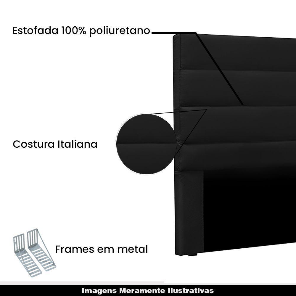 Cabeceira Queen Size 1,60m Guess Pu Preto - 4