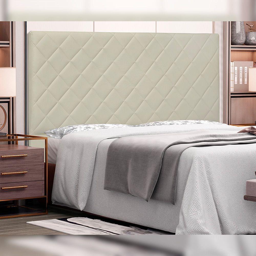 Cabeceira Queen Size 1,60m Givenchy Pu Marfim - 2