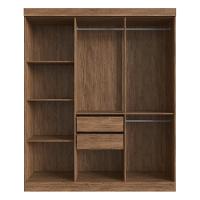 Guarda-roupas Casal 6 Portas Com Vidro Multimóveis Cr35260 Castanho - 6