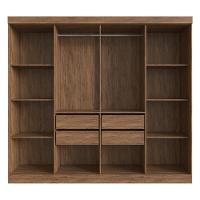 Guarda-roupas Casal 8 Portas Com Vidro Multimóveis Cr35259 Castanho - 6