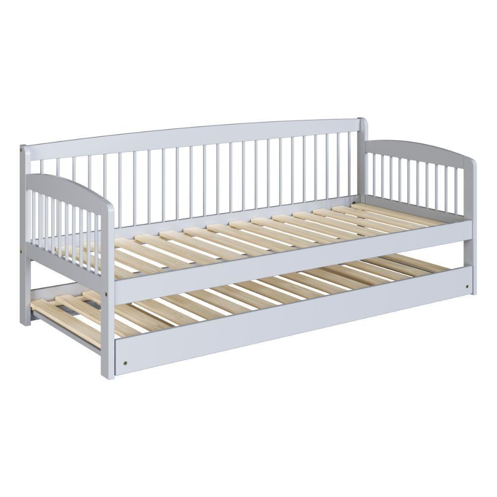Sofá-cama Com Cama Auxiliar De Madeira Maciça Para Colchão 78x188cm Multimóveis Cr35275 Branco - 8