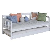 Sofá-cama Com Cama Auxiliar De Madeira Maciça Para Colchão 78x188cm Multimóveis Cr35275 Branco - 5