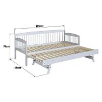 Sofá-cama Com Cama Auxiliar De Madeira Maciça Para Colchão 78x188cm Multimóveis Cr35275 Branco - 6