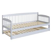 Sofá-cama Com Cama Auxiliar De Madeira Maciça Para Colchão 78x188cm Multimóveis Cr35275 Branco - 8