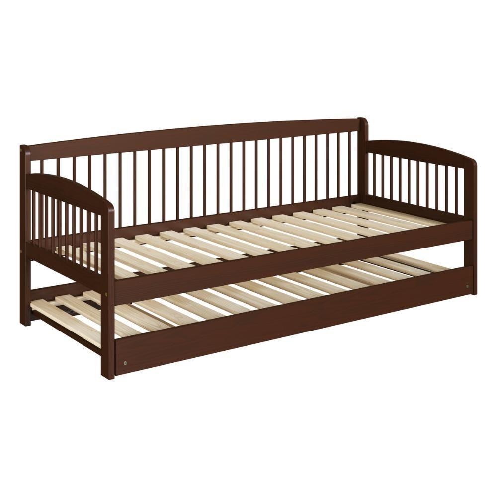 Sofá-cama Com Cama Auxiliar De Madeira Maciça Para Colchão 78x188cm Multimóveis Cr35275 Walnut - 6