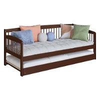 Sofá-cama Com Cama Auxiliar De Madeira Maciça Para Colchão 78x188cm Multimóveis Cr35275 Walnut - 2
