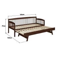 Sofá-cama Com Cama Auxiliar De Madeira Maciça Para Colchão 78x188cm Multimóveis Cr35275 Walnut - 7