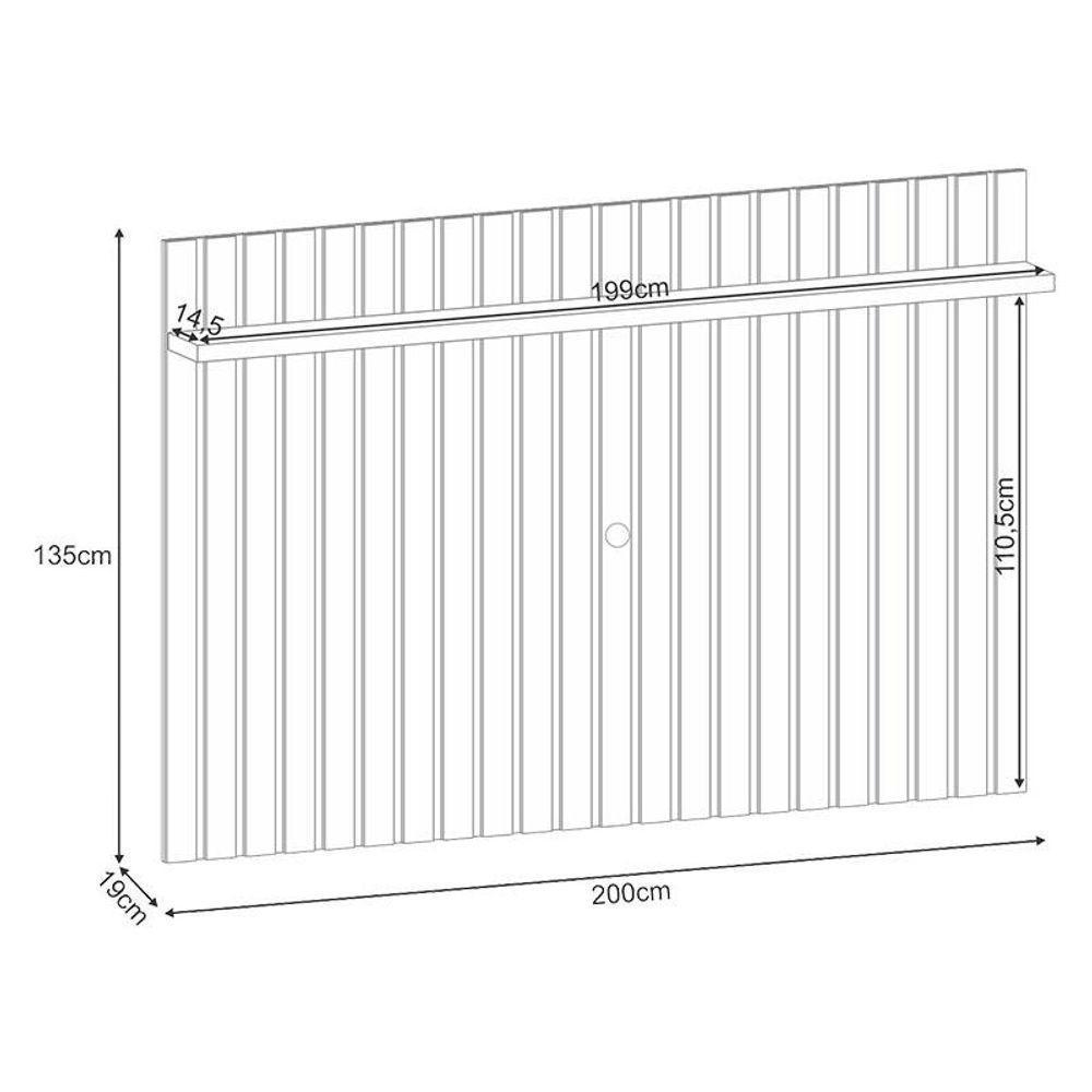 Painel Para Tv Link 2.0 Castanho - Hb Móveis - 3