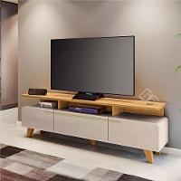 Rack Bancada Para Sala Essenza 2.0 Off White Cinamomo - Hb Móveis - 8