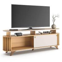 Rack Bancada Para Sala Alba Cinamomo Off White - Hb Móveis