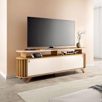 Rack Bancada Para Sala Alba Cinamomo Off White - Hb Móveis - 7