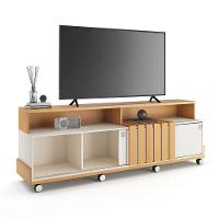 Rack Bancada Para Sala Graci 1.8 Cinamomo Off White - Hb Móveis - 1