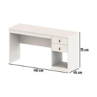 Penteadeira Com 1 Porta Com Espelho E 2 Gavetas 140cm Multimóveis Cr35266 Branco - 3