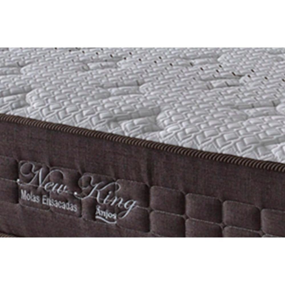 Cama Box Queen: Colchão Molas Ensacadas New King Brown + Base Crc Suede Brown (158x198) - 3