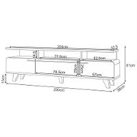 Rack Bancada Para Sala Essenza 2.0 Off White Castanho - Hb Móveis