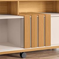 Rack Bancada Para Sala Graci 1.36 Cinamomo Off White - Hb Móveis