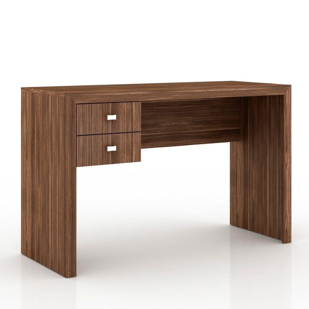 Mesa Para Escritório 02 Gavetas Me4123 Nogal - Tecno Mobili - 1