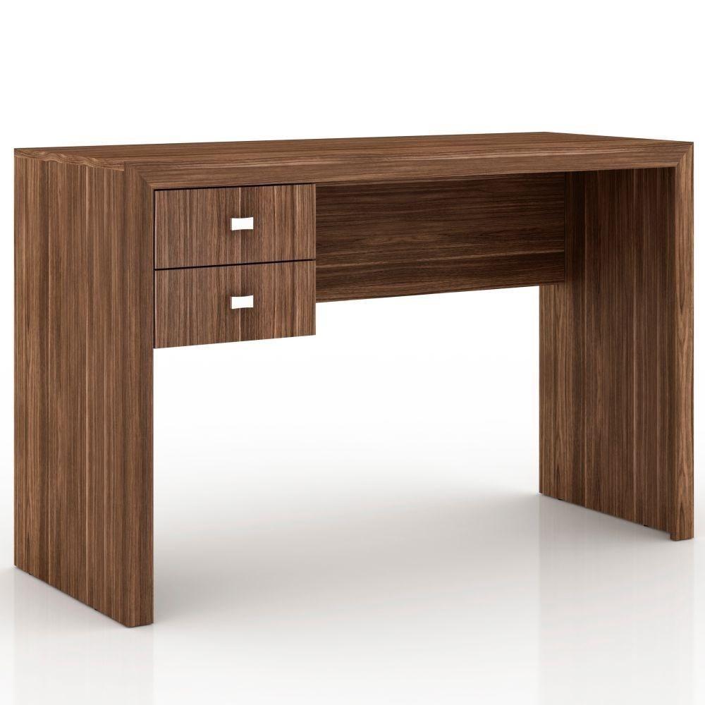 Mesa Para Escritório 02 Gavetas Me4123 Nogal - Tecno Mobili - 4