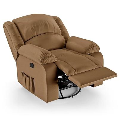 Poltrona Do Papai Reclinável Pietra Glider Giratória Fh9 Pu Caramelo - Mpozenato