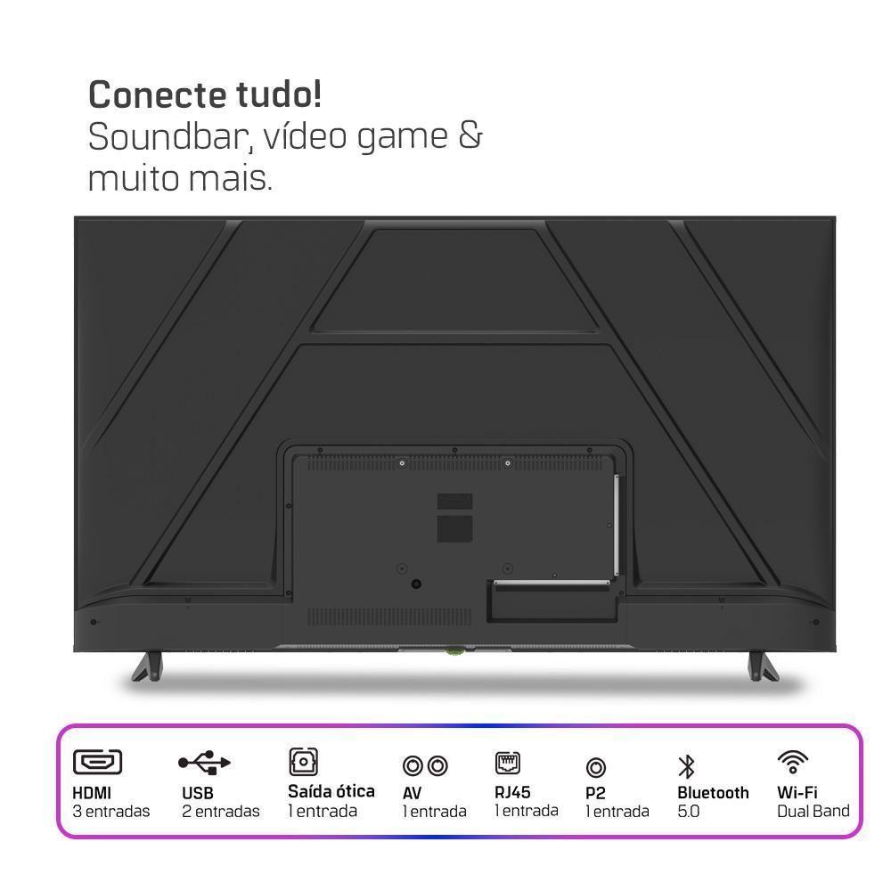 Smart TV HQ 65 4K Tela Sem Bordas Design Slim HQS65NKHM Bivolt - 5