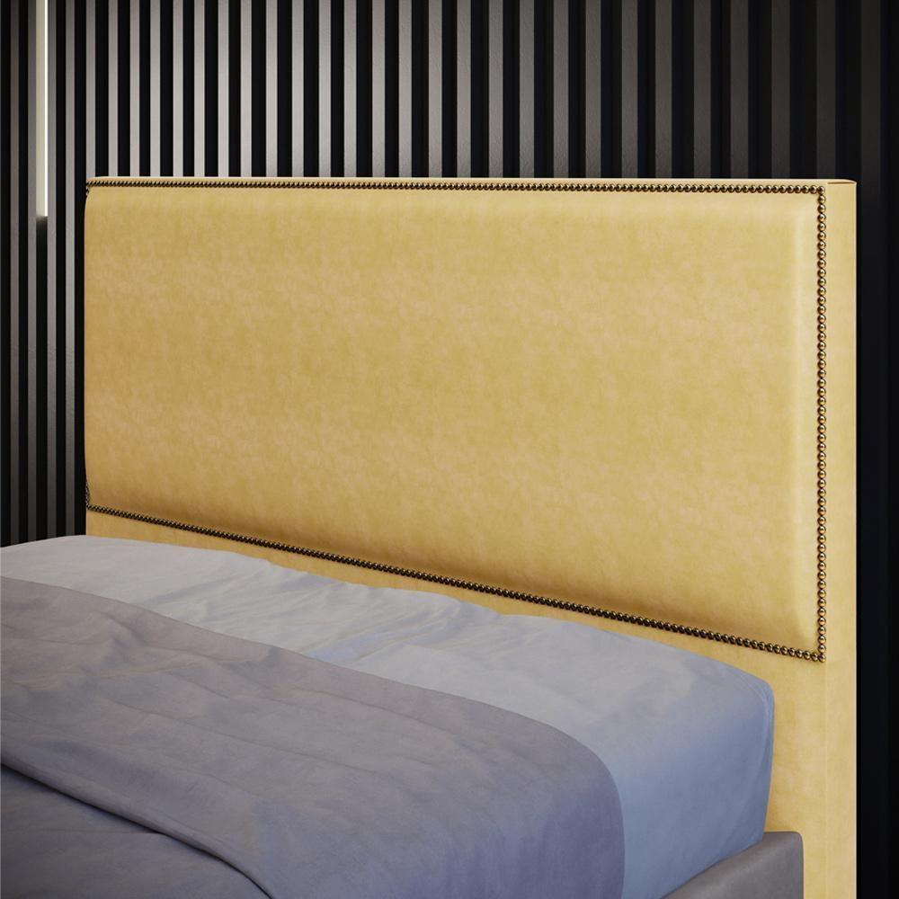 Cabeceira Box Casal Com Tachas 160 Cm Vicenza L02 Couríssimo Casco Fendi - Lyam Decor  - 2