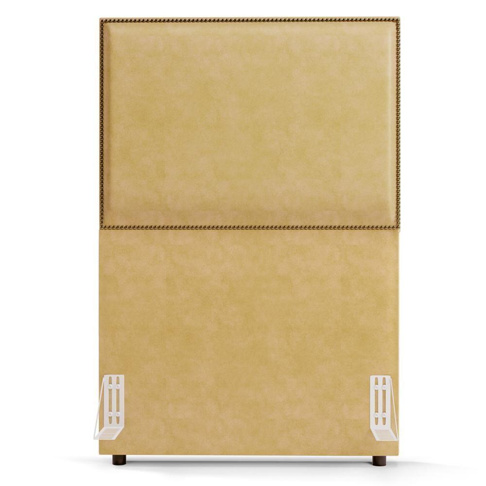 Cabeceira Box Solteiro Com Tachas 100 Cm Vicenza L02 Couríssimo Casco Fendi - Lyam Decor  - 3