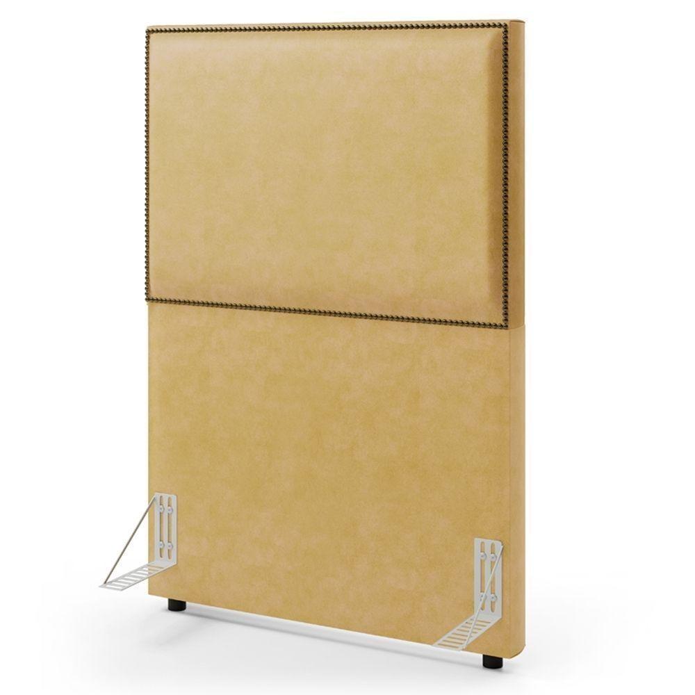 Cabeceira Box Solteiro Com Tachas 100 Cm Vicenza L02 Couríssimo Casco Fendi - Lyam Decor  - 6