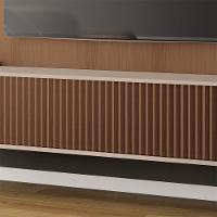 Home Suspenso Decorativo Rennes Mdf/mdp C/led Para Tv Até 85 Polegadas Castanho/off White G26 - Gran Belo - 7