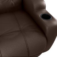 Poltrona Reclinável Do Papai Automática Com Usb E Porta Copos Cherokee Matrix Sintetico Marrom - 6