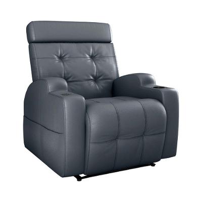 Poltrona Reclinável Do Papai Cherokee Automática Com USB E Porta Copos Corino Cinza Matrix