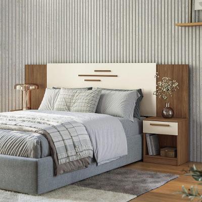 Cabeceira Casal 256cm 2 Gv Virgílio Estilo Mm Jatoba/areia