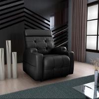 Poltrona Reclinável Do Papai Automática Com Usb E Porta Copos Cherokee Matrix Sintetico Preto - 6