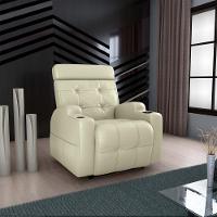 Poltrona Reclinável Do Papai Automática Com Usb E Porta Copos Cherokee Matrix Sintetico Bege - 6