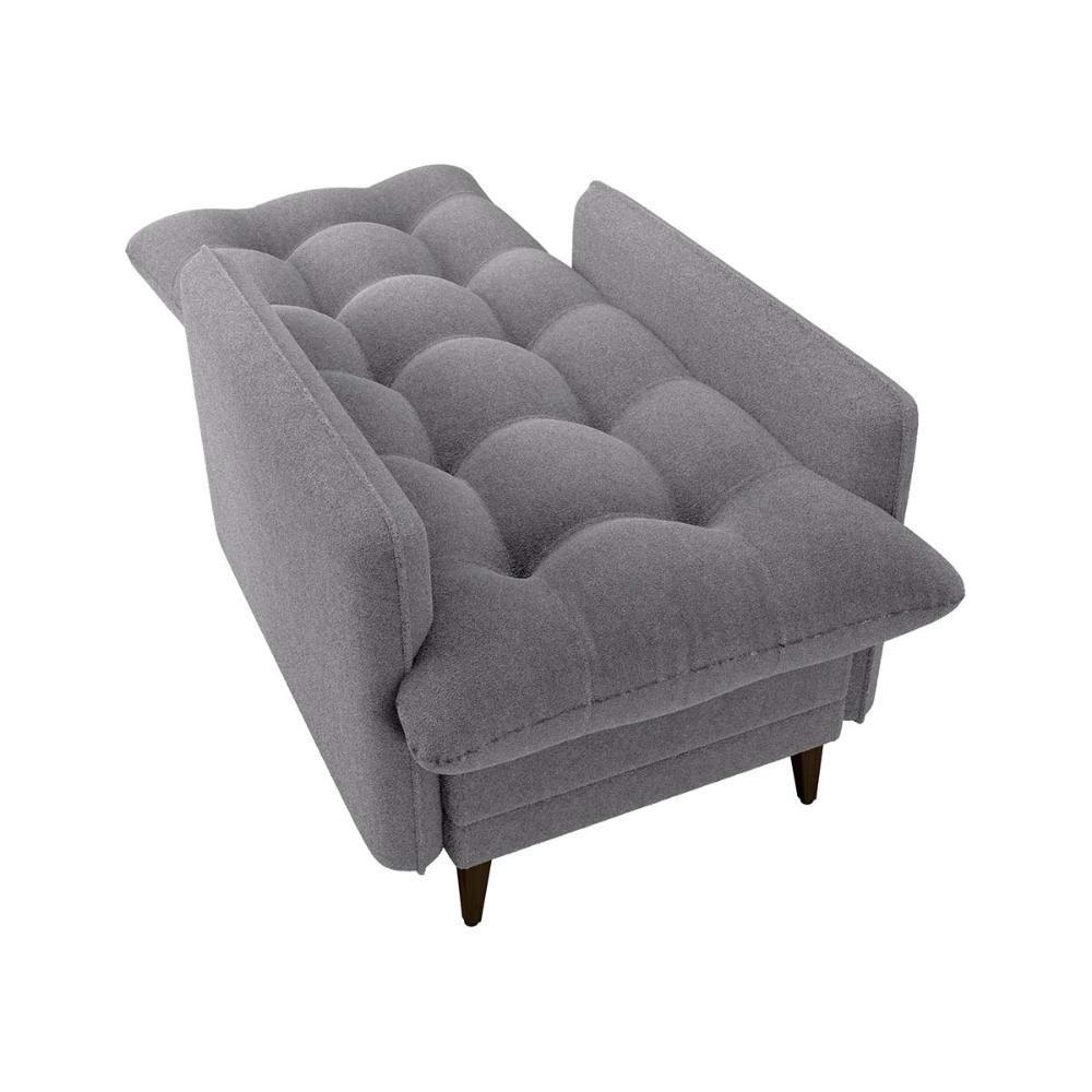 Poltrona De Amamentação Com Puff Montreal Matrix Boucle Cinza - 4