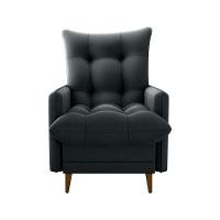 Poltrona De Amamentação Com Puff Montreal Matrix Suede Cinza