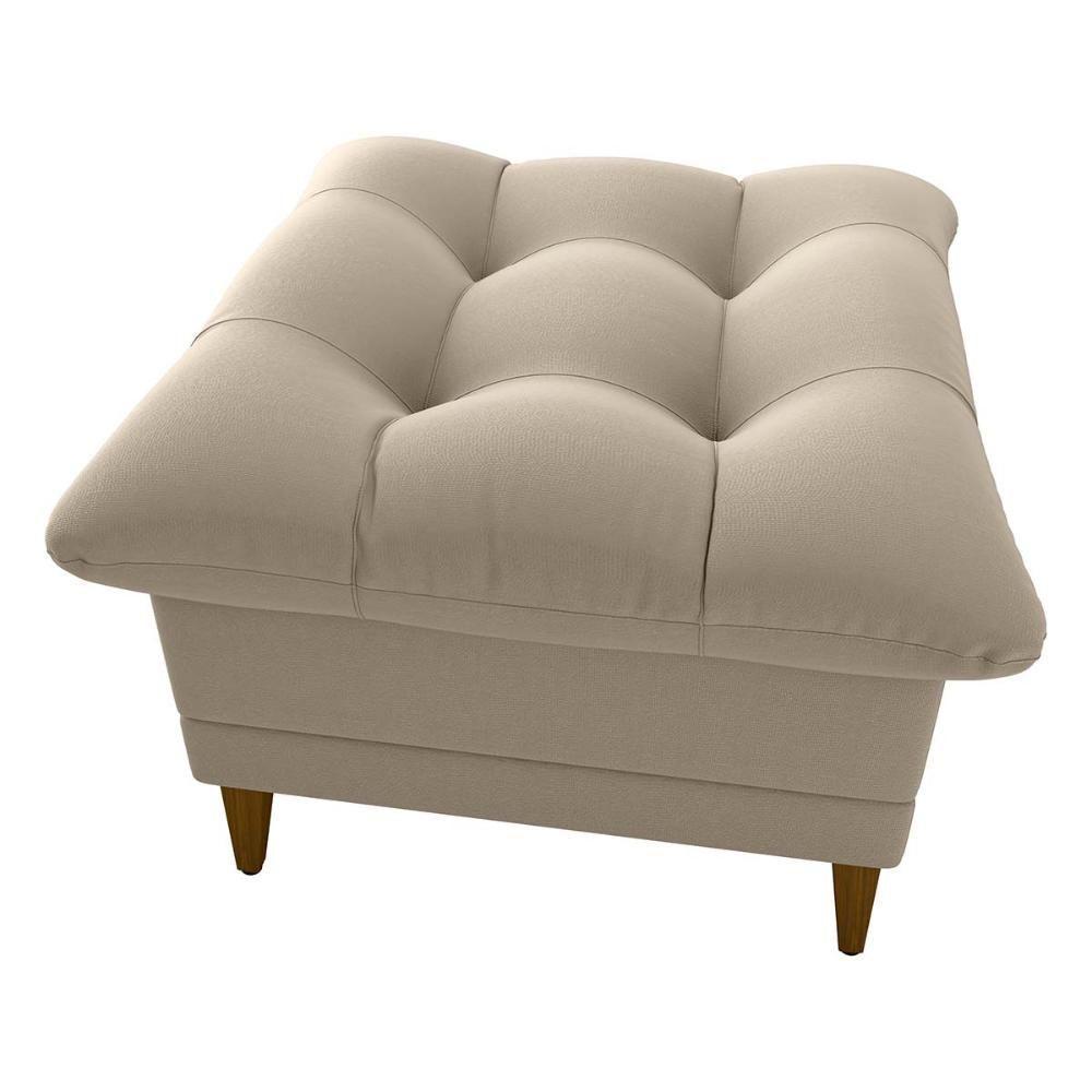 Poltrona De Amamentação Com Puff Montreal Matrix Suede Bege - 7