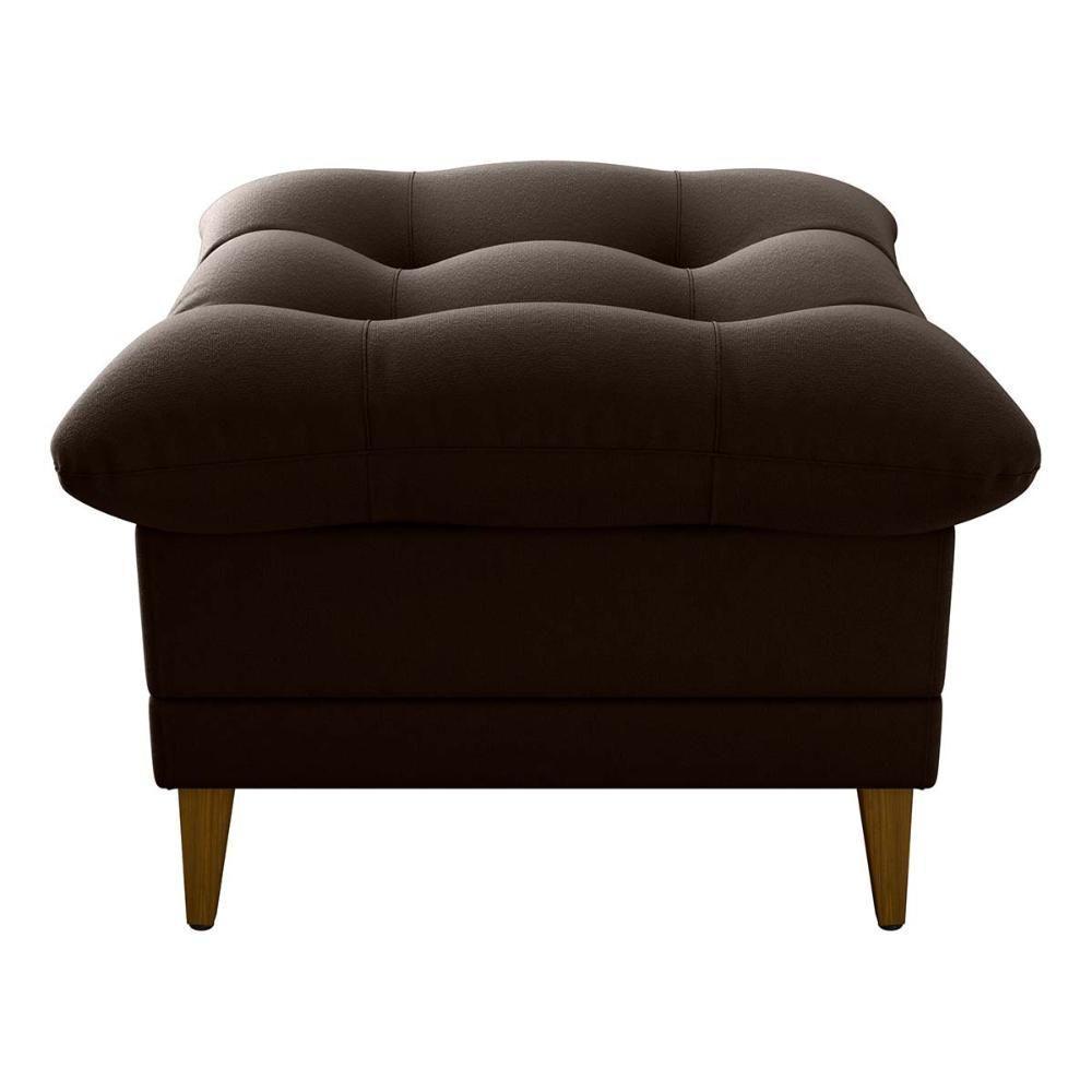 Poltrona De Amamentação Com Puff Montreal Matrix Suede Marrom - 6