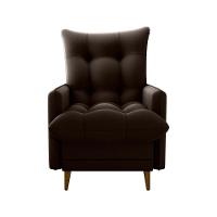 Poltrona De Amamentação Com Puff Montreal Matrix Suede Marrom - 5