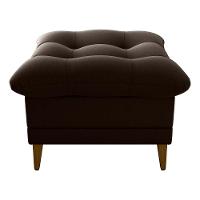 Poltrona De Amamentação Com Puff Montreal Matrix Suede Marrom - 6