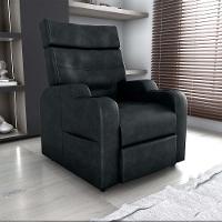 Poltrona Reclinável Do Papai Com Porta Copos Porta Controle Toro Matrix Sintetico Rustico Preto - 6