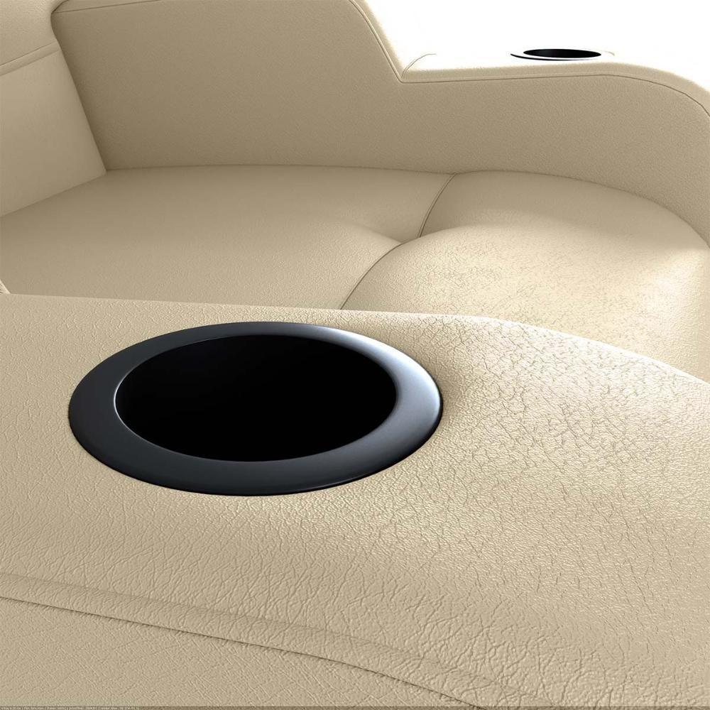 Poltrona Reclinável Do Papai Com Porta Copos Porta Controle Toro Matrix Sintetico Bege - 5