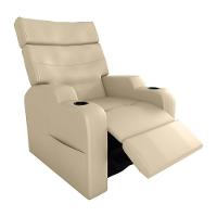 Poltrona Reclinável Do Papai Com Porta Copos Porta Controle Toro Matrix Sintetico Bege - 2