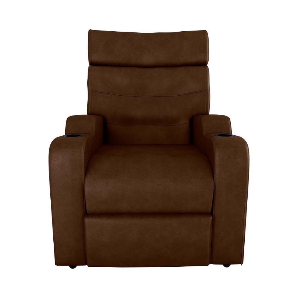 Poltrona Reclinável Do Papai Com Porta Copos Porta Controle Toro Matrix Sintetico Rustico Whisky - 4