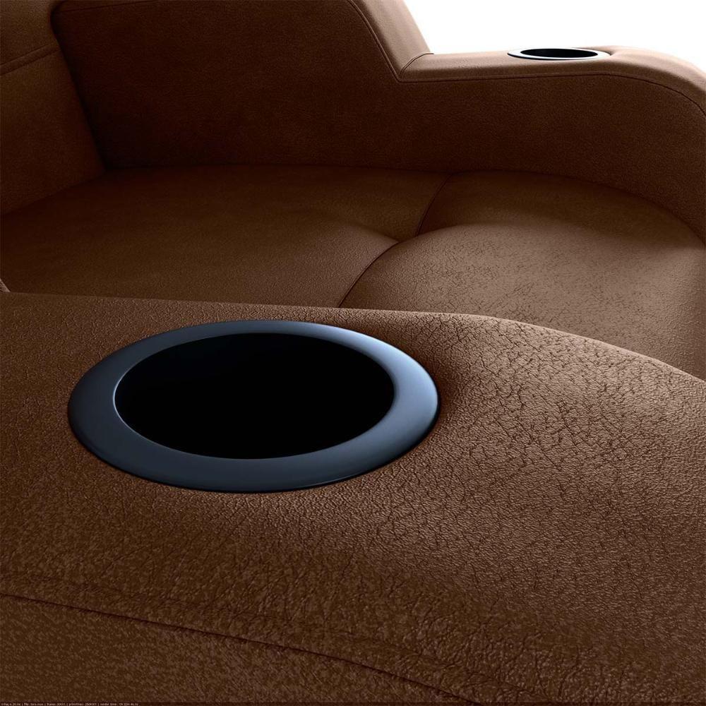 Poltrona Reclinável Do Papai Com Porta Copos Porta Controle Toro Matrix Sintetico Rustico Whisky - 5