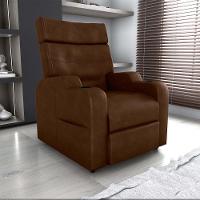 Poltrona Reclinável Do Papai Com Porta Copos Porta Controle Toro Matrix Sintetico Rustico Whisky - 6