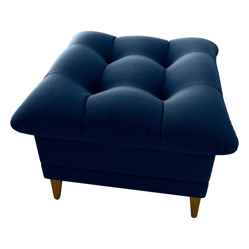 Poltrona De Amamentação Com Puff Montreal Matrix Suede Azul - 7