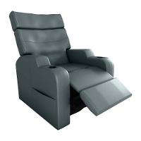 Poltrona Reclinável Do Papai Com Porta Copos Porta Controle Toro Matrix Sintetico Cinza - 2