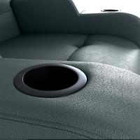 Poltrona Reclinável Do Papai Com Porta Copos Porta Controle Toro Matrix Sintetico Cinza - 5