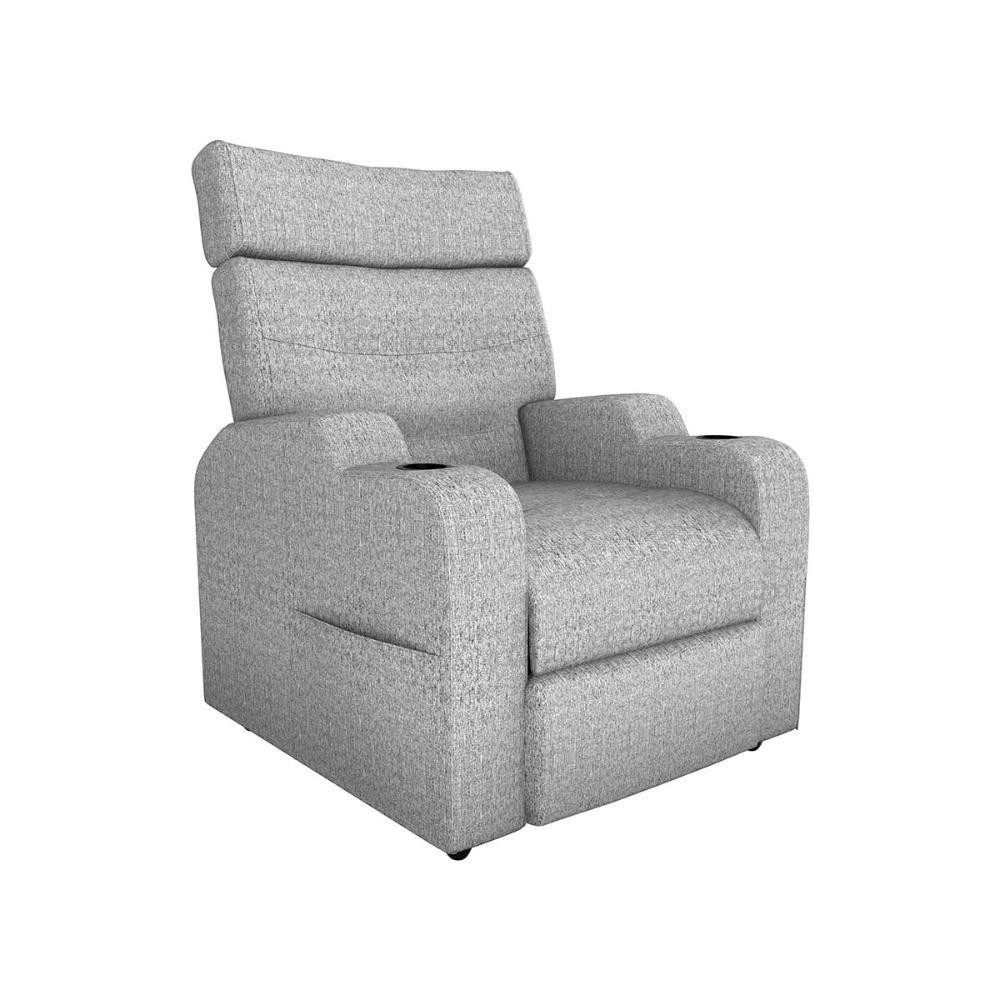 Poltrona Reclinável Do Papai Com Porta Copos Porta Controle Toro Matrix Linho Cinza - 1